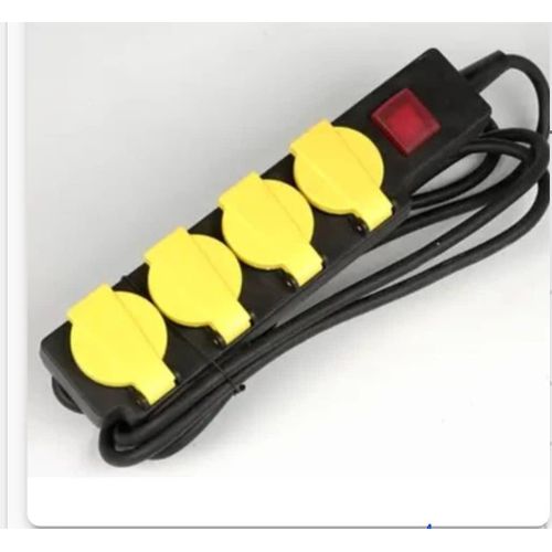 Multiprise Rallonge Parafoudre Qualité Supérieure 4 Prise JAUNE NOIR