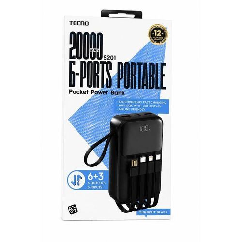 S201 – Power Bank 20 000 mAh F-Ports Portable