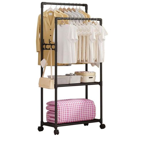 Porte-manteau simple d'intérieur à double barre - 2 Niveaux