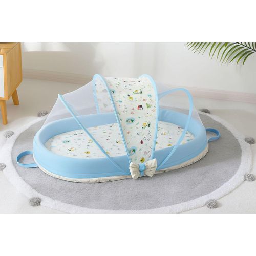 Moustiquaire Bébé Pliable avec Matelas – Design Papillons & Fleurs