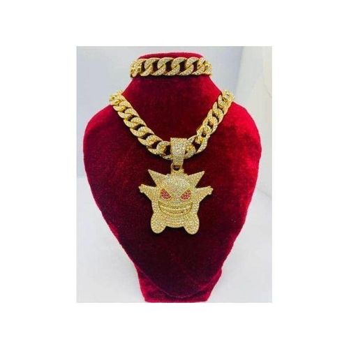 Chic Chaîne En Strass Or Chaîne Luxueuse Bling Médaillée RR