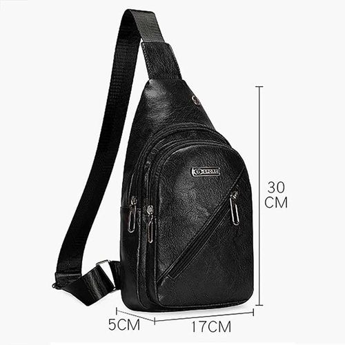 Sac De Poitrine Pour Hommes, Noir