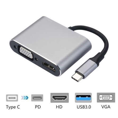 Adaptateur Multiport 4-IN-1 Hub Type-C Vers HD VGA