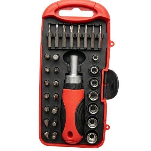 KIT ULTIME 31-en-1 : Tournevis à Cliquet Professionnel + Embouts de Précision - Réparez TOUT en un clin d'œil
