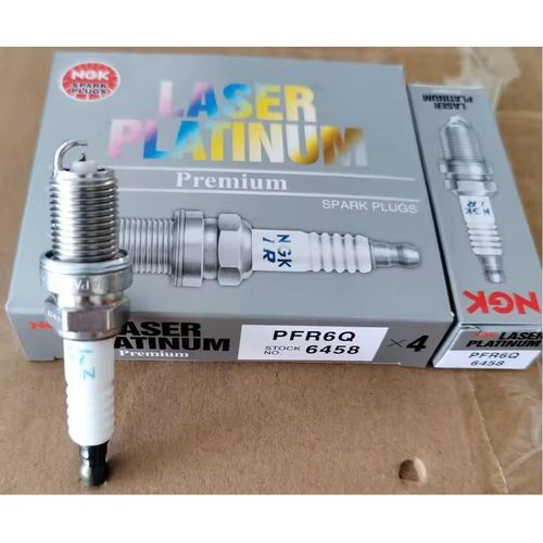 Bougie d'allumage LASER IRIDIUM, références PFR6Q 6458, 4 pièce par boîte, pour 9 marque de voiture, MAZDA, TOYOTA, SUZUKI, MITSUBISHI, MERCEDES-BENZ, BMW, HYUNDAI, KIA. NUMÉRO 16 NORMAL.