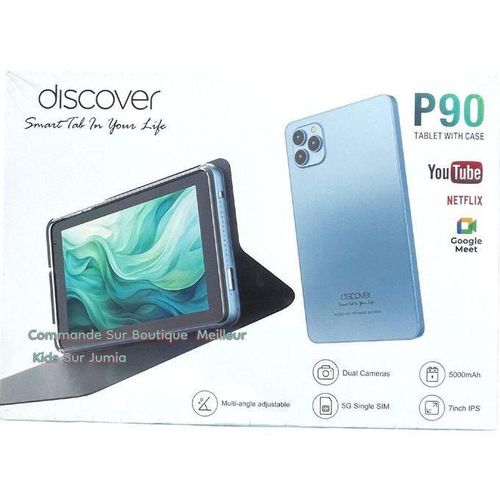 Tablette Avec Puce P90 Or – 7 Pouces - 8Go / 512Go - 5000mAh - Android 13 - Performant et Stylé