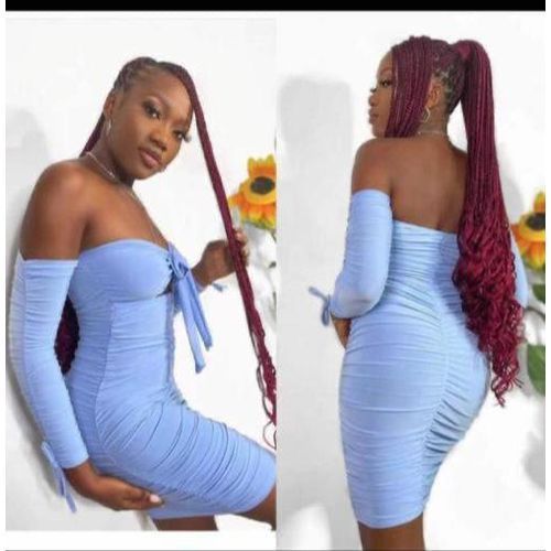 Robe Moulante Bleu 2