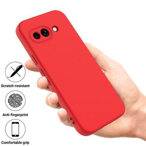 Coque en silicone compatible Google Pixel 9a - Rouge