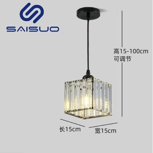 Lampe De Passage En Cristal Simple Chambre Moderne Lampe De Chevet Couloir Petit Lustre Nordic LED Plafonnier Lampe De Balcon