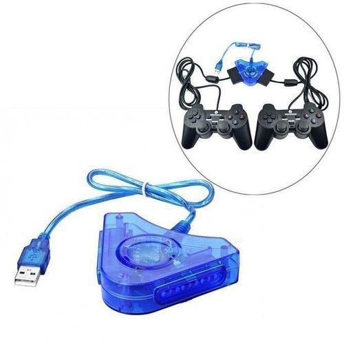 Câble adaptateur de convertisseur USB pour manette de jeu PS2, contrôleur de jeu pour Playstation 2, Avec Deux Ports Sur Console PS3