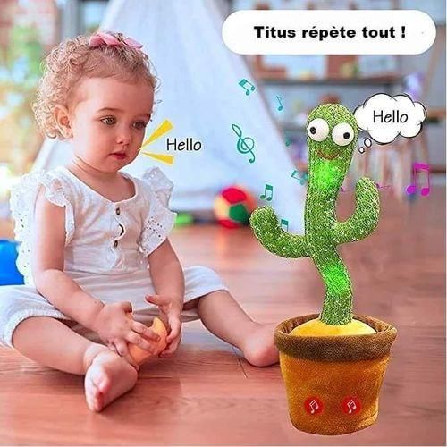 dansant pour enfant ( répète, chante et danse ) Jouet interactif d'apprentissage et musical intelligent Cactus