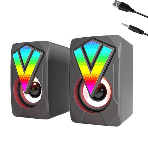 mini-enceinte filaire pour PC de bureau, alimentation USB 2.0