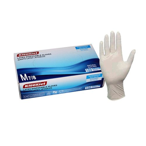 Gants latex jetables poudre M x 10 boites de 100pcs