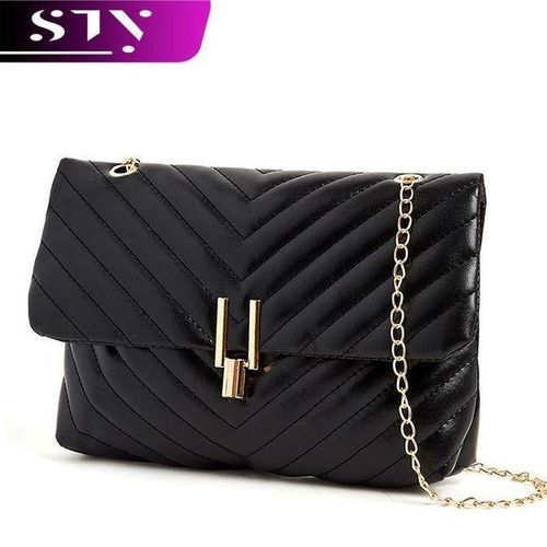 chic STY Petit Sac à Bandoulière Femme, Sac à Chaîne pour Dames, Sac à Téléphone, Pochette Mini, Sac Noir