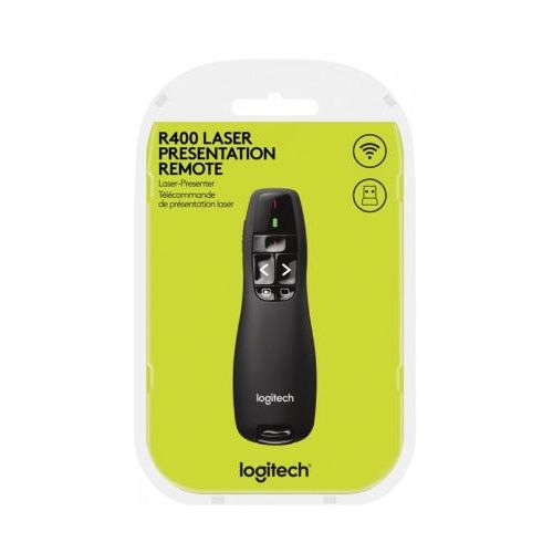 Pointeur Laser sans fil Logitech Presenter R400 original noir