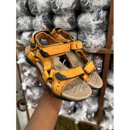 kito homme en cuir-jaune