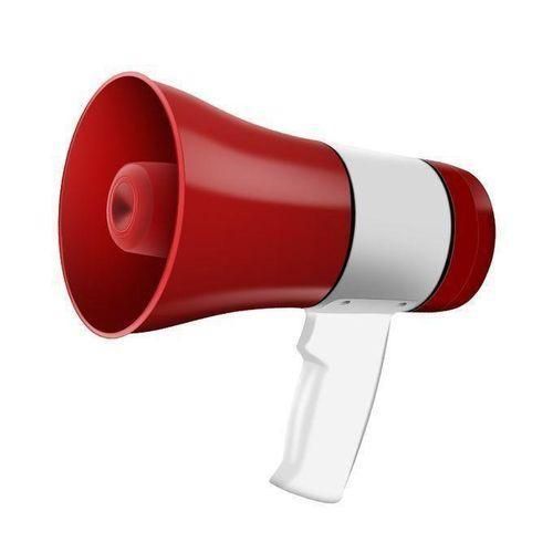 Mégaphone Portable Rouge et Blanc avec Lecteur Multimédia