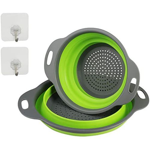 Lot De 2 Paniers Filtrants En Silicone Pliables