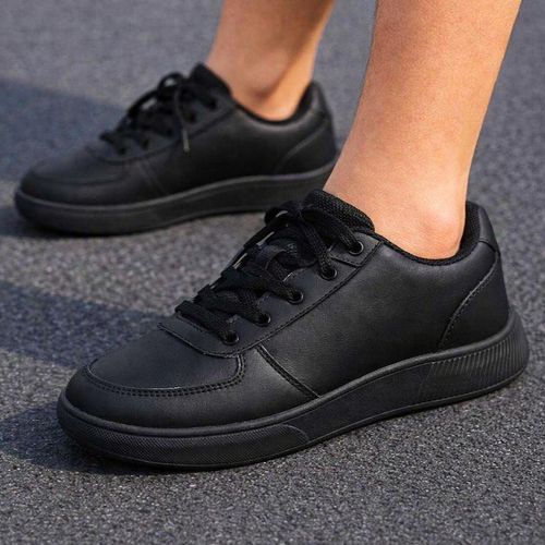 Chaussure basket solide pour enfant - en gomme - noir