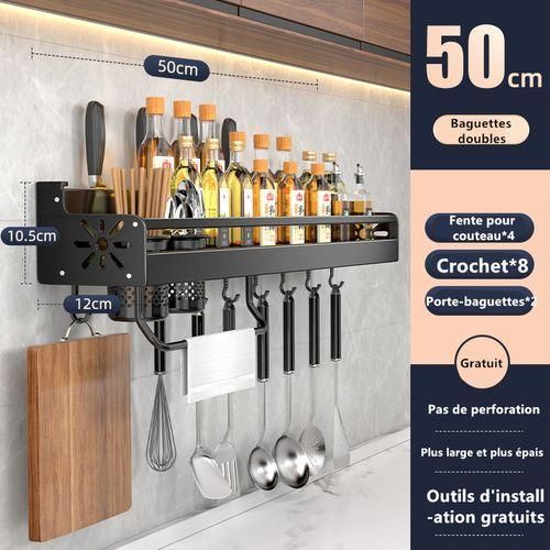 GALUIN 50cm Etagères De Cuisine No-Punch - Rangement Murale