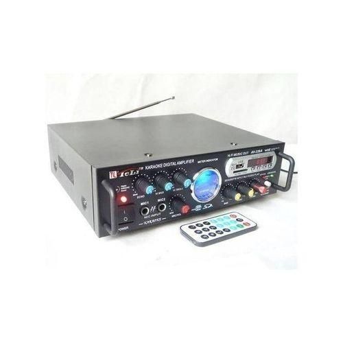 Amplificateur De Puissance Audio MP3 Avec Télécommande - AV - Radio FM/Carte SD/MMC - Noir