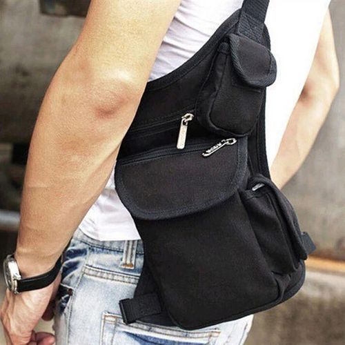Sac Jambières de Moto Cuissière Jambe Kaki Sac à Bandoulière en Toile pour Hommes, Sacoche de Taille Décontractée, Banane de Hanche, Militaire, Voyage, Multi-usages, Cyclisme, Tactique Randonnée Moto Sport Plein Air Camping Jambe Équitation Pêche Motard