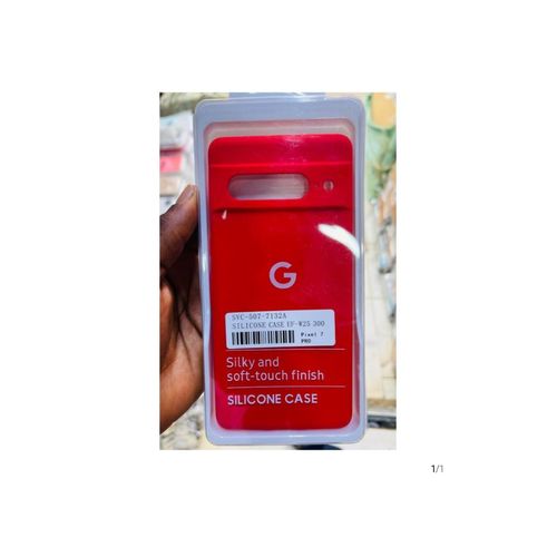 Coque en silicone pour google pixel 7pro 5G avec Antichoc rouge