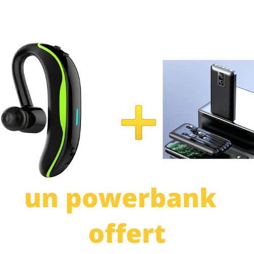 OREILLETTE BLUETOOTH F600 + Un Powerbank Offert