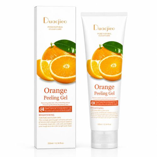 Duacjieo Gel Peeling Visage Orange – Exfoliant Clarifiant & Anti Points Noirs – Nettoyage Profond – 350 ml