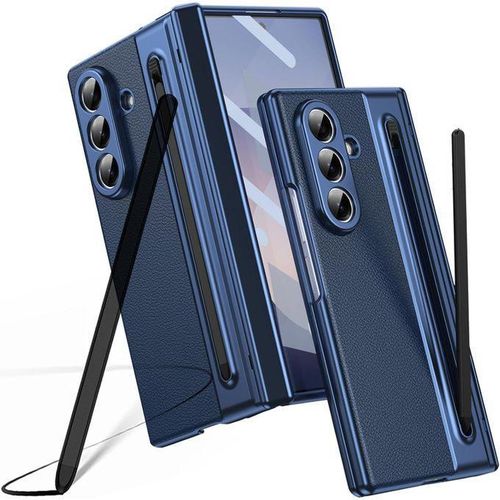 Etui a rabat compatible Samsung Galaxy Z Fold 3 5G avec Stylet S intégrée - BLEU