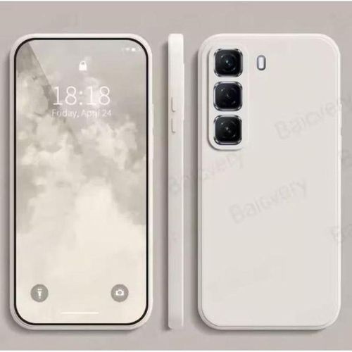 Infinix Coque En Silicone Compatible Hot 50 Pro Plus - Blanc