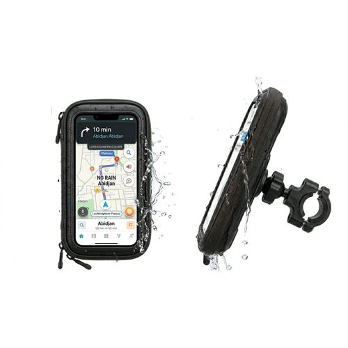 Étui Blindé 100% Étanche pour Smartphone 18cmx10cm- Coque Tactile Anti-Pluie (Usage Piéton & Moto)