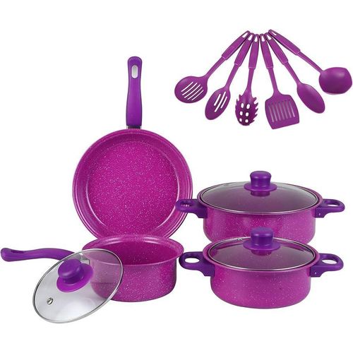 Ensemble de Casseroles de Cuisine Antiadhésives –dinettes enfant violet