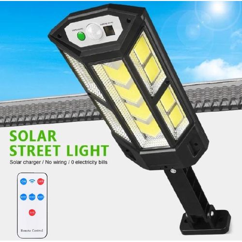 Lumière solaire imperméable Lumière de télécommande intelligente Lampe de rue d'induction humaine Lampe murale à charge solaire LED Outdoor Garden Tool lampu lumière solaire éclairage extérieur