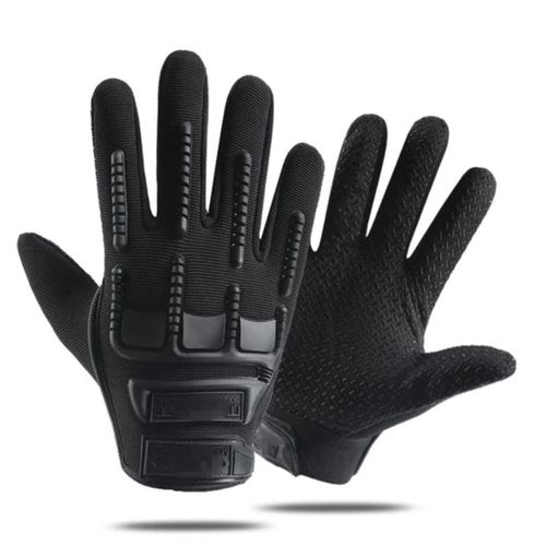 Gants Tactiques de Protection Renforcés - Anti-Choc & Anti-Dérapant - Idéal Moto, Travail, Bricolage et Sport - Haute Résistance - Noir