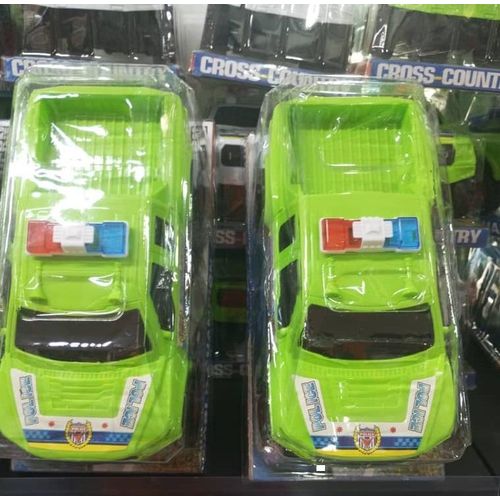 Voiture de police miniature en plastique colorée en gros pour garçon