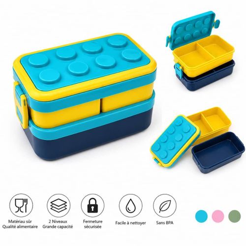 Lunch Box Empilable Design Brique - 2 Niveaux