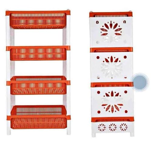 Étagère De Cuisine – 4 Niveaux – Rouge