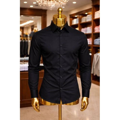 Chemise Habillée Noir - Coupe Ajustée