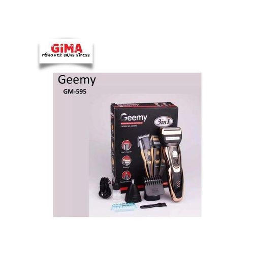 Tondeuse/Rasoir Professionnelle Rechargeable 3en1 GM-595