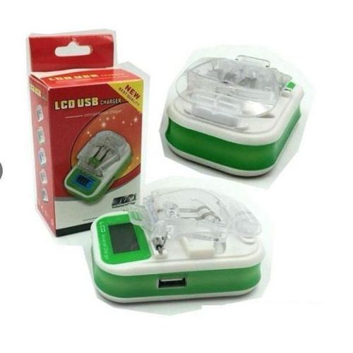 Chargeur universel de Batterie avec affichage et Port USB 5.5V (Compatible)
