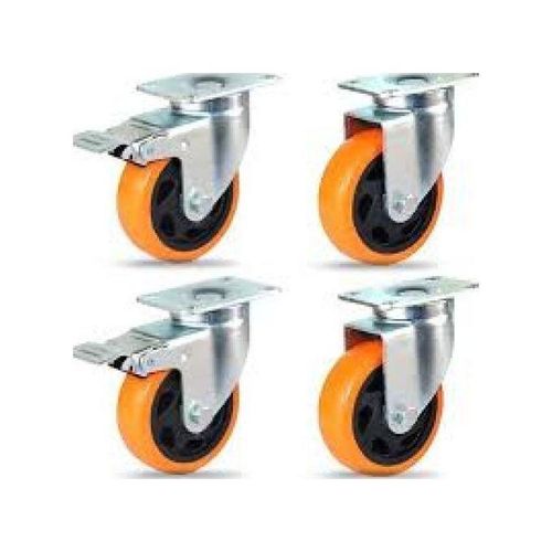 Roulettes Pivotantes Roue Industrielle En Polyuréthane Lot De 4
