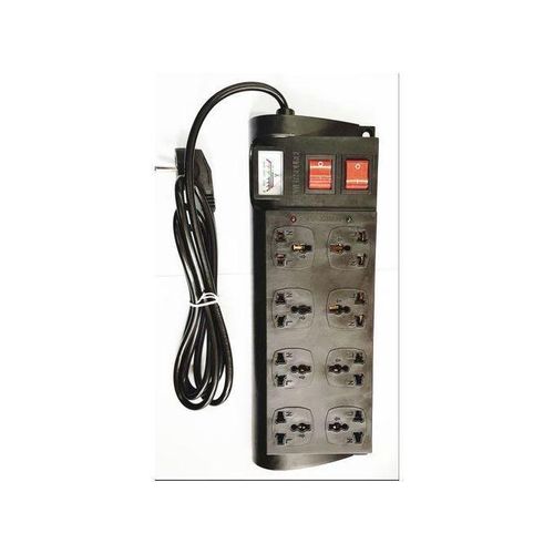 Rallonge Multprise Parafoudre 8 Trous Noir. GH
