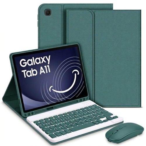 GALAXY TAB A11 + Souris Et Clavier Bluetooth Vert Amovible Et Magnétique - 1 puce - 8.7''- 8mpx- 4/64Go - 5100mAh - Graphite