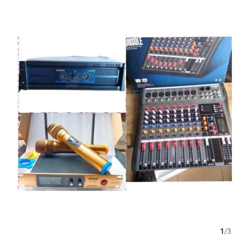 Amplificateur de puissance yamaha, micro baladeur Shure, tableau de mixage professionnels 8piste
