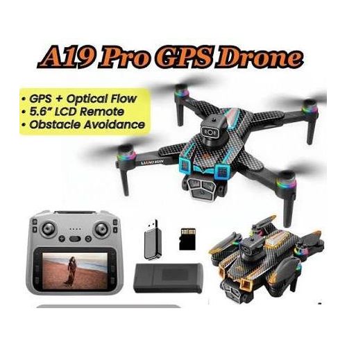Drone A19 PROA19 Drone Brushless Moteur RC Télécommande avec Écran Wifi