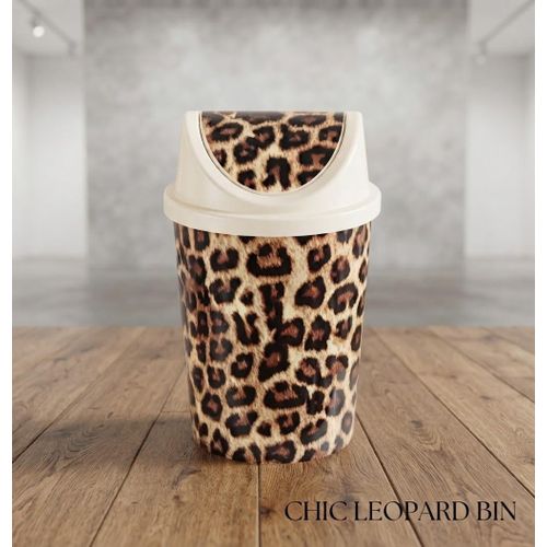 Poubelle à Couvercle Rotatif 3 Litres pour Salle de Bain et Cuisine
