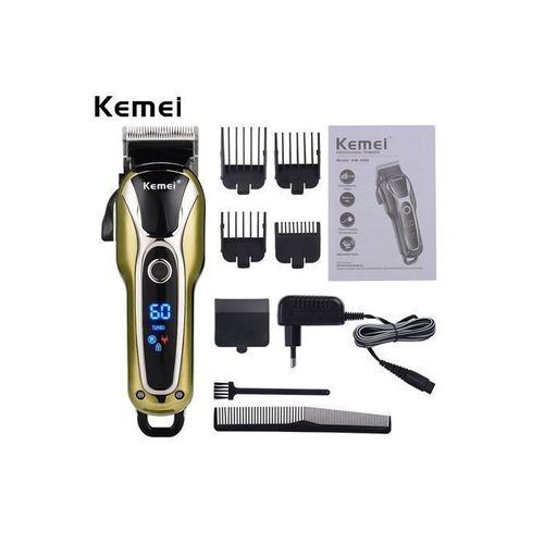 Tondeuse Electrique Rechargeable KM-1990 Cheveux Et Barbe - Pour Hommes Et Enfants