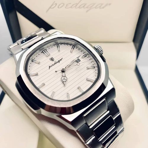 Montre de Luxe - Argent fond blanc
