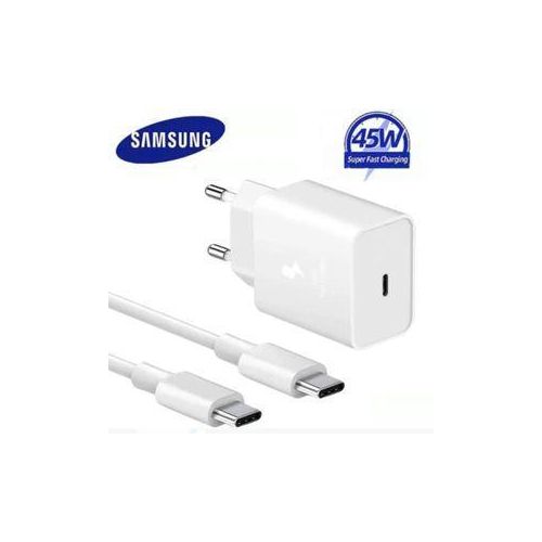 Samsung Chargeur (BLANC) original compatible a Samsung. usb type -C ( charge rapide 45W )
